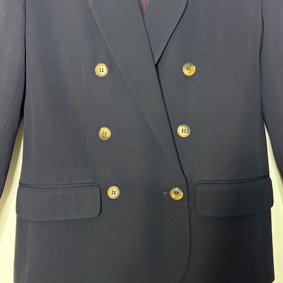Jones New York Double Breasted Navy Blue Wool Suit Career Classic 8P Tailored - Picture 4 of 11